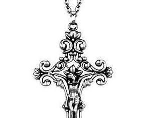 Birthday Gifts Ideas : Italian Silver Cross Crucifix Pendant Necklace