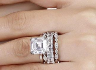 Birthday Gifts Ideas : The Carmella, 4CT Asscher Cut and Emerald Cut Stackable Collection