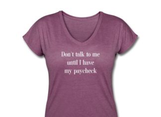 Birthday Gifts Ideas : Women's Paycheck Tri-Blend V-Neck T-Shirt