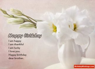 Happy Birthday Brother : Brother Birthday Wishes. “Happy Birthday To My Dear Brother I am happy I am th…