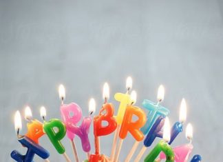 Happy Birthday Brother : Burning Happy Birthday Candles sticked into muffin Download this high-resolution…