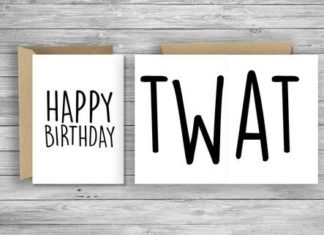 Happy Birthday Brother : Funny Rude Birthday Card for him brother boyfriend husband | Happy Birthday Twat