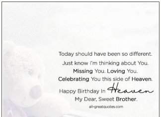 Happy Birthday Brother : Happy Birthday In Heaven My Dear Sweet Brother | all-greatquotes.com #BrotherInH…