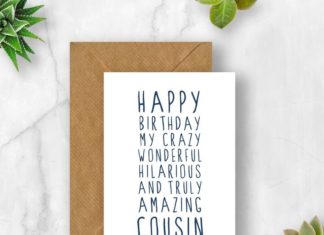 Happy Birthday Brother : Sweet Description Happy Birthday Cousin Card