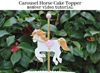Birthday Cake : Cute Carousel Horse Cake Topper by MyCakeSchool.com! This cake tutorial is perfe…