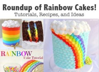 Birthday Cake : Roundup of Rainbow Cake Ideas as Featured on MyCakeSchool.com.