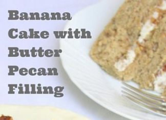 Birthday Cake : Banana Cake with Butter Pecan Cream Cheese Filling! So Delicious! MyCakeSchool.c…