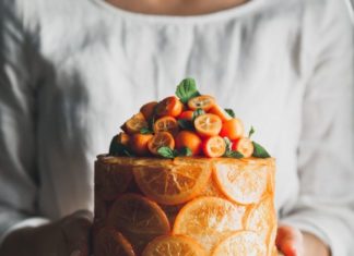 Birthday Cake : Candied Orange Olive Oil Cake Cornmeal & Rum