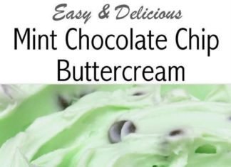 Birthday Cake : Easy and DELICIOUS Mint Chocolate Chip Buttercream Frosting recipe by MyCakeScho…