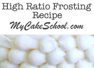 Birthday Cake : High Ratio Frosting Recipe by MyCakeSchool.com! Light, fluffy, and holds up in w…
