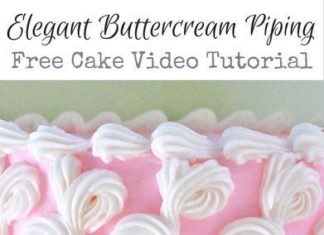 Birthday Cake : Learn this simple, elegant Buttercream Piping Technique in MyCakeSchool.com'…