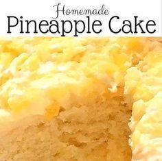 Birthday Cake : This Moist and Flavorful Homemade Pineapple Cake Recipe is the BEST! Scratch Yel…