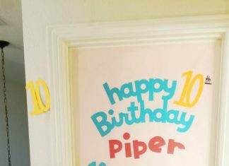 Birthday Decoration : 10th Birthday Morning Surprise Sign