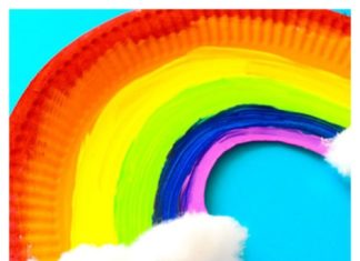 Birthday Decoration : Arty Crafty Kids | Craft | Easy Paper Plate Rainbow Craft | A simple paper plate…
