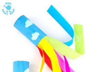 Birthday Decoration : CARDBOARD TUBE RAINBOW BLOWERS are a colourful and fun kids craft! Kids love blo…