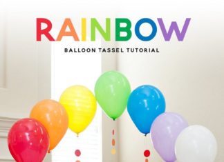 Birthday Decoration : Rainbow Balloon Tassels and Party Chair – DIY Tutorial & Video