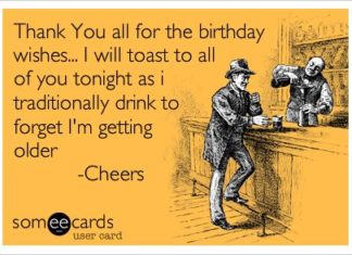 Birthday Quotes : Free and Funny Birthday Ecard: Thank You all for the birthday wishes… I will t…