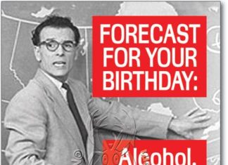 Birthday Quotes : You'll love it… so funny! Forecast for Tonight Blank Card