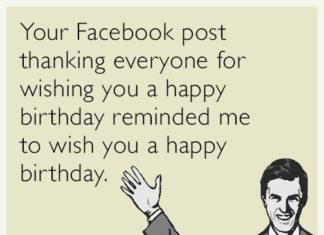 Birthday Quotes : Your Facebook post thanking everyone for wishing you a happy birthday reminded m…