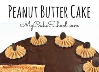 Birthday Cake : This homemade Peanut Butter Cake Recipe is the BEST! So moist and flavorful. MyC…
