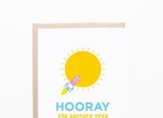 Birthday Decoration : Hooray For Another Year Around the Sun Birthday Card