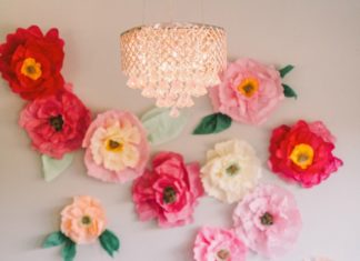 Birthday Decoration Ideas : DIY Flower Wall + Bridesmaids’ Party