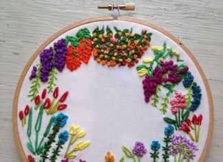 Birthday Inspiration: Garden Flowers Embroidery Hoop