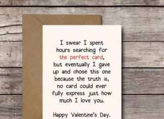 Birthday Quotes : THE PERFECT CARD / Happy Valentine’s Day / Romantic Card Printable Valentine for…