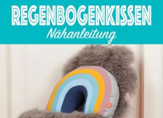 Birthday Inspiration: DIY Nähen – großes Regenbogenkissen – einfach selber nähen