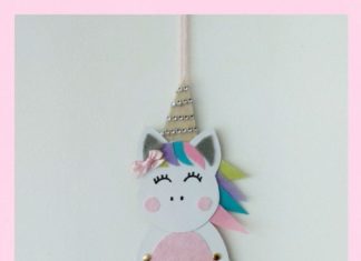Birthday Inspiration: Einhorn Hampelmann selber basteln mit DIY Schritt für Schritt Anleitung und Freebie.
