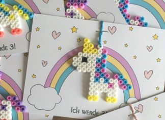 Birthday Inspiration: Unicorn Invitation Iron Beads, personalized