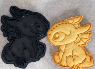 Birthday Inspiration: Baby Dragon Cookie Cutter | Cute Dragon | Ceramics and Pottery | 3D Printed | Fondant Cutter | Dragon | Baking Supplies