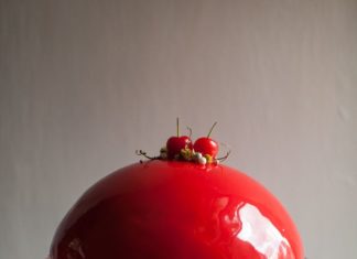 Birthday Cake : Mirror Glaze Cherry Cake