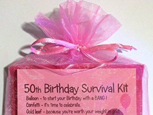 Birthday Decoration : Buy 50th Birthday Survival Kit Pink from £6.99 – Compare Today’s Best 2 Prices
