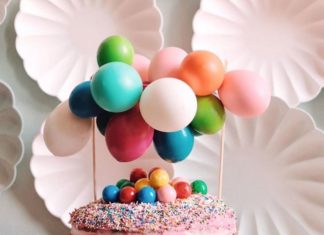 Birthday Cake : Meri Meri official on Instagram: “This cake is so much fun and our eco pale pink plates are hanging on the wall in the background, completely overshadowed! @boucleetpapier”