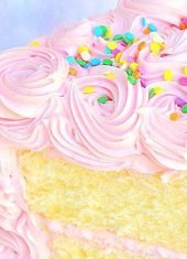 Birthday Cake : White Almond Sour Cream Cake~ A Scratch Recipe