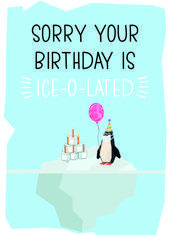 Birthday Quotes : Quarantine Birthday Card – Sorry Your Birthday Is Isolated