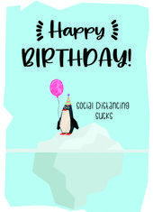 Birthday Quotes : Quarantine Birthday Card – Social Distancing