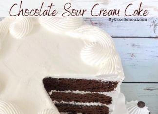 Birthday Cake & CupCakes : Chocolate Sour Cream Cake- Scratch Recipe