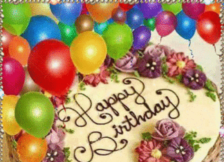 + 112 happy birthday wishes : Happy Birthday Cake with Balloons