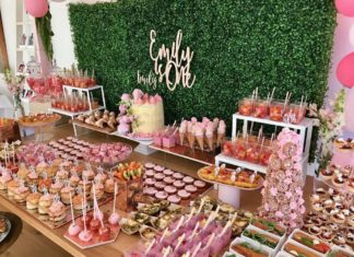 + 74 birthday party decorations : Rose gold and pink Birthday Party Ideas | Photo 1 of 19