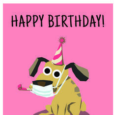 + 112 happy birthday wishes : Happy birthday card, social distancing card, quarantine birthday card, downloadable birthday card, card for best friend, cute dog card