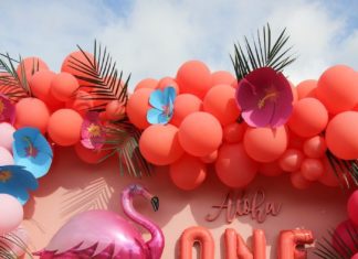 + 74 birthday party decorations : “Aloha ONE” Tropical 1st Birthday Party