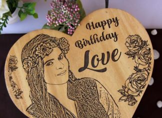 + 112 happy birthday wishes : Happy Birthday Love Custom Heart-Shaped Wooden Frame – birch / 12 in