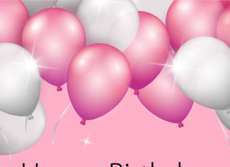 + 112 happy birthday wishes : Shining Pink & White Birthday Balloon Card | Birthday & Greeting Cards by Davia