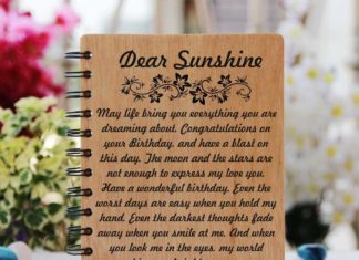 + 112 happy birthday wishes : Birthday Wishes For Lover Engraved On Wooden Notebook – Large / Okoume