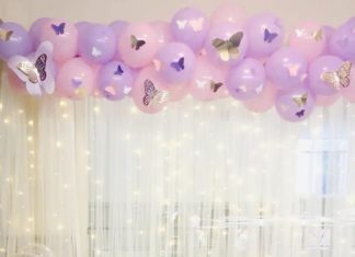 + 74 birthday party decorations : Butterfly Backdrop Sweet Sixteen