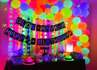 + 74 birthday party decorations : Glow Neon Medallion Hanging Curtain | Oriental Trading