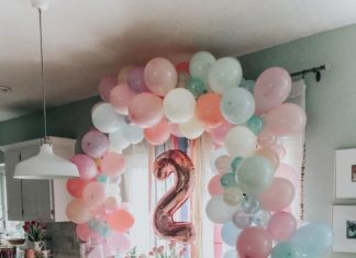 + 74 birthday party decorations : Pastel Colors of the Rainbow Second Birthday Party