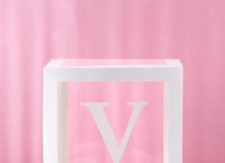 + 74 birthday party decorations : Transparent Alphabet Balloon Box For Party Decoration – V